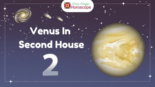 venus in second house