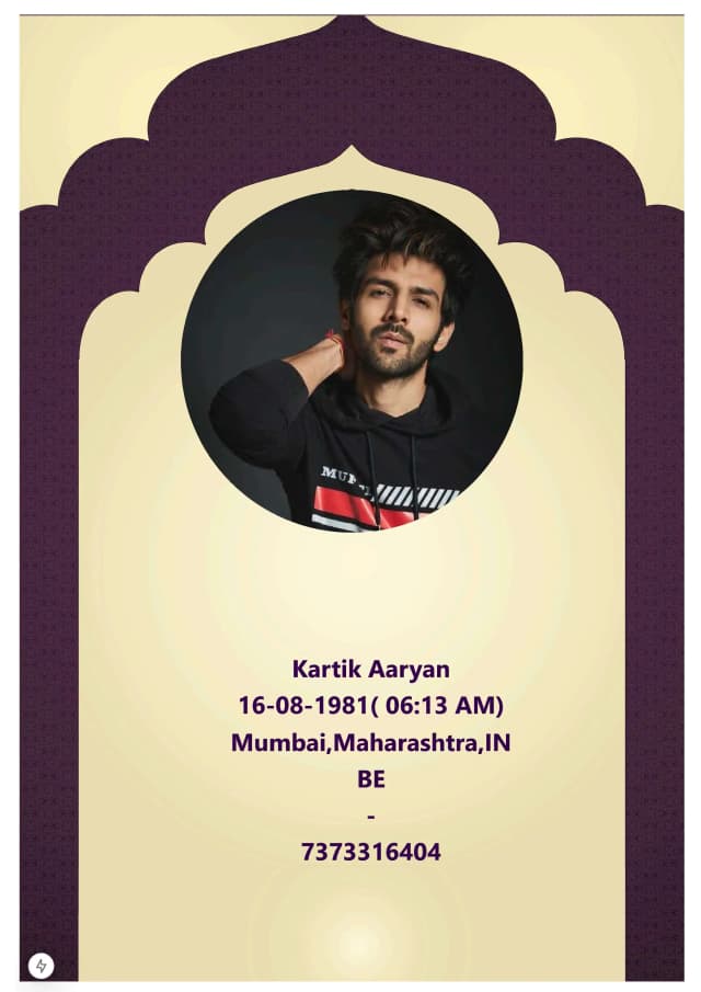 sample bio data template 3