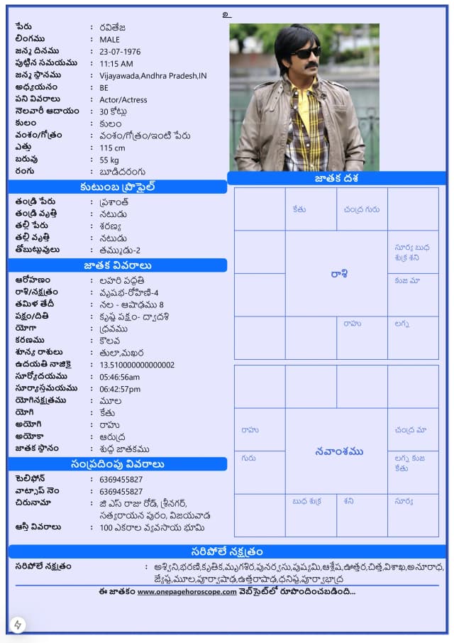 sample bio data template 4