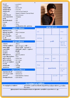 Tamil Biodata